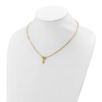 Leslie's Sterling Silver Gold-plated with 2in ext. Circle Necklace - Image 3
