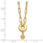 Leslie's Sterling Silver Gold-plated with 2in ext. Circle Necklace - Image 5