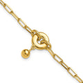 Leslie's Sterling Silver Gold-plated with 1in ext. Circle Bracelet