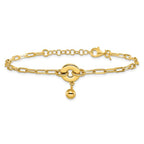 Leslie's Sterling Silver Gold-plated with 1in ext. Circle Bracelet - Image 3