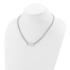 Leslie's Sterling Silver Rhodium-plated with 2in ext. Necklace - Image 3