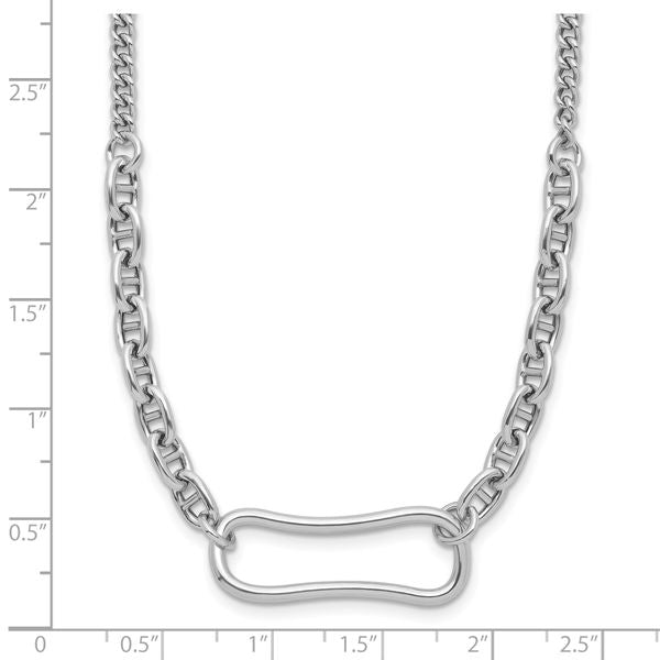 Leslie's Sterling Silver Rhodium-plated with 2in ext. Necklace - Image 5