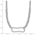 Leslie's Sterling Silver Rhodium-plated with 2in ext. Necklace - Image 5