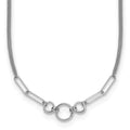 Leslie's Sterling Silver Rh-plated 2-Strand w/1.75in ext. Fancy Necklace