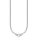 Leslie's Sterling Silver Rh-plated 2-Strand w/1.75in ext. Fancy Necklace - Image 2