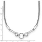 Leslie's Sterling Silver Rh-plated 2-Strand w/1.75in ext. Fancy Necklace - Image 5