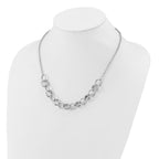 Leslie's Sterling Silver Rhodium-plated Fancy Link Necklace - Image 3