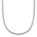 Leslie's Sterling Silver Rhodium-plated Beaded with 2in ext. Necklace