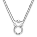 Leslie's Sterling Silver Rh-plat 2-strand Beads/Circle 17in w/2in ext. Neck