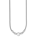 Leslie's Sterling Silver Rh-plat Polish 2-strand Fancy w/1.75in ext. Neckla - Image 2