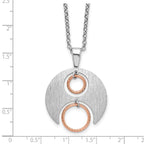 Leslie's Sterling Silver Rh/Rose gold-plat Polish/Brushed w/1in ext. Neckla - Image 5