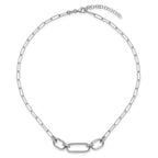 Leslie's Sterling Silver Rh-plated Polished CZ with 2in ext. Necklace - Image 4