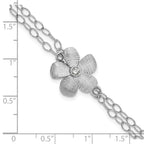 Leslie's SS RH-plat Radiant Essence Pol/Scratch CZ w/1in ext. Bracelet - Image 5