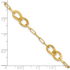 Leslie's Sterling Silver Gold-plated Fancy Link with 1in ext. Bracelet - Image 5