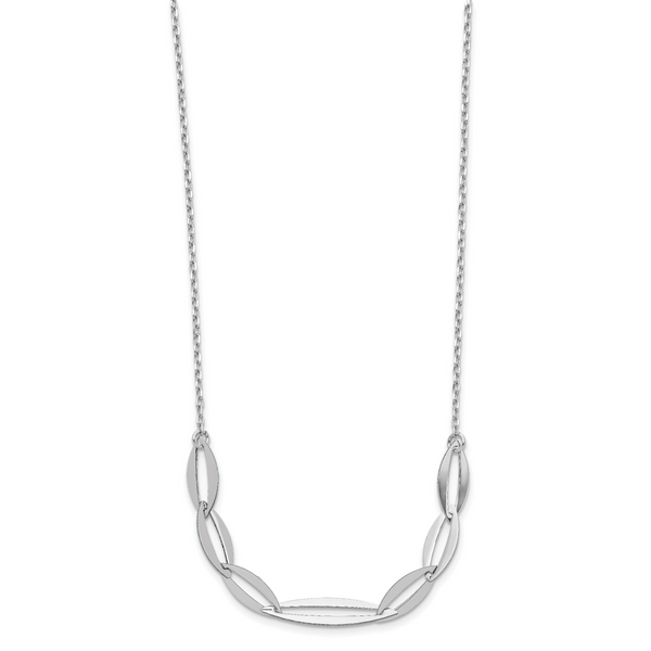 Leslie's Sterling Silver Rhodium-plated with 1.5in ext. Necklace - Image 2