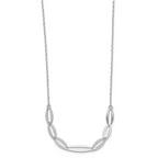 Leslie's Sterling Silver Rhodium-plated with 1.5in ext. Necklace - Image 2