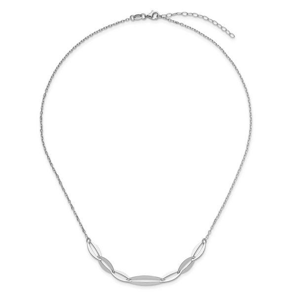 Leslie's Sterling Silver Rhodium-plated with 1.5in ext. Necklace - Image 4
