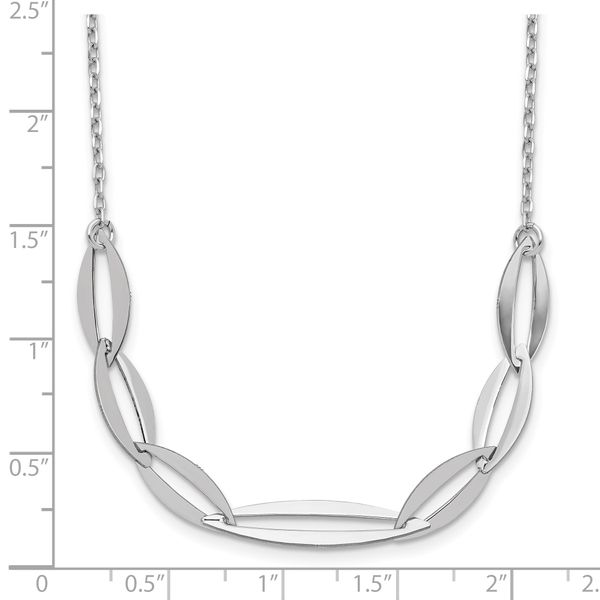 Leslie's Sterling Silver Rhodium-plated with 1.5in ext. Necklace - Image 5