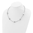 Leslie's Sterling Silver Rhodium-plated Polished with 1.5in ext. Necklace - Image 3