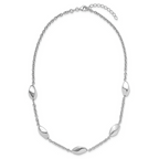 Leslie's Sterling Silver Rhodium-plated Polished with 1.5in ext. Necklace - Image 4