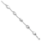 Leslie's Sterling Silver Rhodium-plated Polished with .75in ext. Bracelet - Image 2