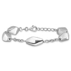 Leslie's Sterling Silver Rhodium-plated Polished with .75in ext. Bracelet - Image 3