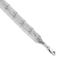 Leslie's Sterling Silver Seven Strand Beaded Bracelet