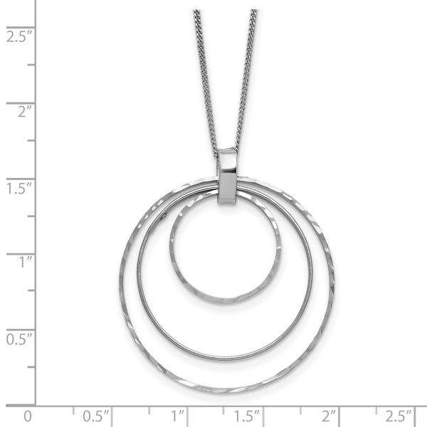 Leslie's Sterling Silver Rhodium-plated D/C Circles Necklace - Image 5