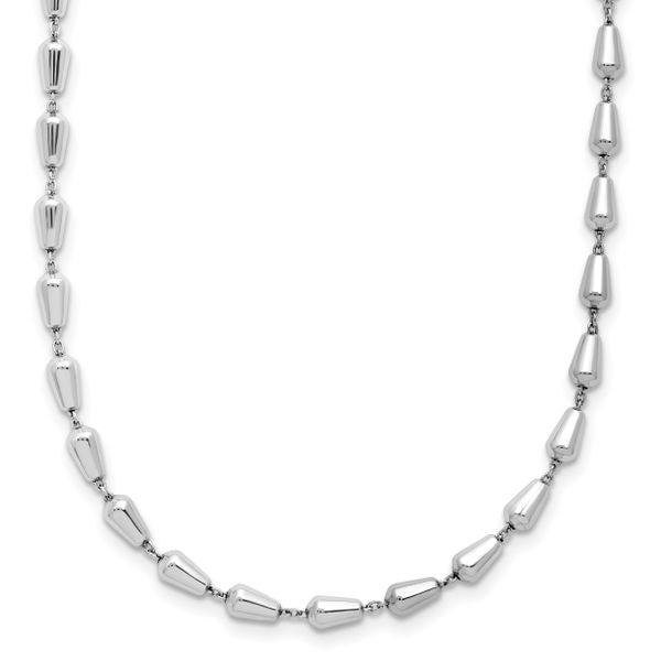 Leslie's Sterling Silver RH-plated Polished 16in w/2in ext. Necklace