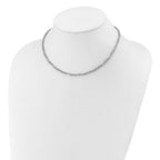 Leslie's SS RH-plated Polish/Texture Braided w/1.5in ext. Necklace - Image 3