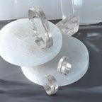 Leslie's Sterling Silver RH-plate Scratch Finish w/Safety Clasp Bangle - Image 5