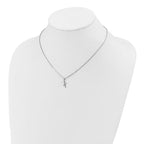 Leslie's SS RH-plated Polished Star Pendant w/1.25in ext. Necklace - Image 3