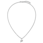 Leslie's SS RH-plated Polished Star Pendant w/1.25in ext. Necklace - Image 4