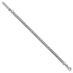 Leslie's SS RH-plated Polished 3-Strand Fancy w/1in ext. Bracelet - Image 2