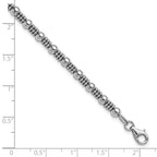 Leslie's Sterling Silver RH-plated Fancy Beaded w/1in ext. Bracelet - Image 5