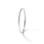 Leslie's Sterling Silver RH-plated Polished/Hammered Slip-On Bangle - Image 5