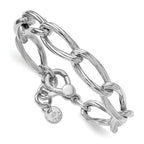 Leslie's SS RH-plated Polished/Grooved Link w/.75in ext. Bracelet - Image 3