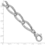Leslie's SS RH-plated Polished/Grooved Link w/.75in ext. Bracelet - Image 5