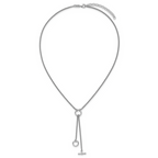 Leslie's SS RH-plated Polished Circle Tassel w/2in ext. Necklace - Image 4