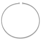 Leslie's SS RH-plt Polish /Textured Wire Wrapped CZ Collar Necklace - Image 5