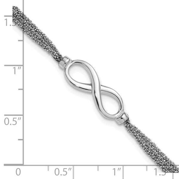 Leslie's SS RH-plated Multi-strand Infinity w/ 1in Ext. Bracelet - Image 5