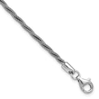 Leslie's SS RH-plated Twisted Wire-wrapped w/ 1in Ext. Bracelet