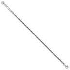 Leslie's SS RH-plated Twisted Wire-wrapped w/ 1in Ext. Bracelet - Image 2