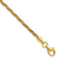 Leslie's SS Gold-plated Twisted Wire-wrapped w/ 1in Ext. Bracelet