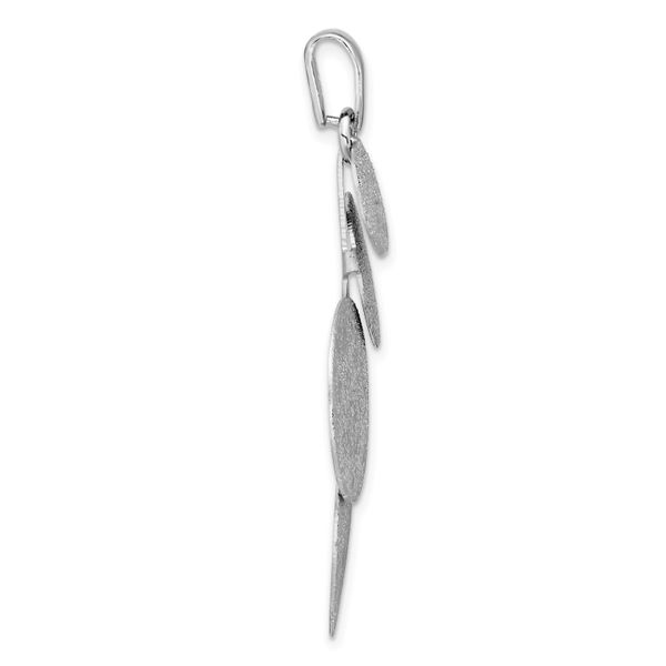 Leslie's SS Radiant Essence Textured Contemporary Circles Pendant - Image 2