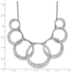 Leslie's SS Radiant Essence Pol/Textured Circles w/ 2in Ext. Necklace - Image 5