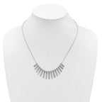Leslie's SS Radiant Essence Pol/Textured Bars w/ 2in Ext. Necklace - Image 3