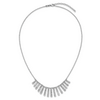 Leslie's SS Radiant Essence Pol/Textured Bars w/ 2in Ext. Necklace - Image 4