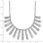 Leslie's SS Radiant Essence Pol/Textured Bars w/ 2in Ext. Necklace - Image 5