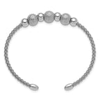 Leslie's SS Radiant Essence RH-pltd Twisted and Beaded Cuff Bangle - Image 2